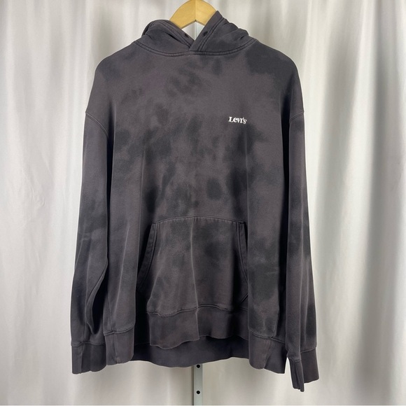 Levi's Large Men's Tie Dye Grunge Hoodie Sweatshirt Distressed Skate - Picture 1 of 7